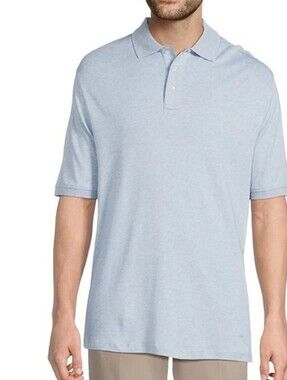 Gold Label Roundtree & Yorke Men's Pique Polo Short Sleeve Wrinkle Resistant